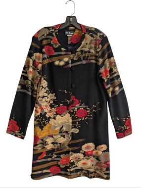 Vintage Connie's Moon Light Los Angeles Jacket Women's L Asian Oriental Duster